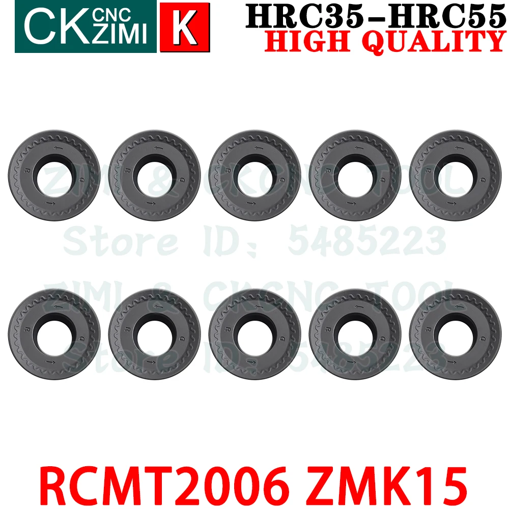 RCMT2006 ZMK15 RCMT 2006 ZMK15 R10 Carbide Inserts Round Milling Insert Indexable Face Milling Tool CNC Metal lathe Cutting Tool