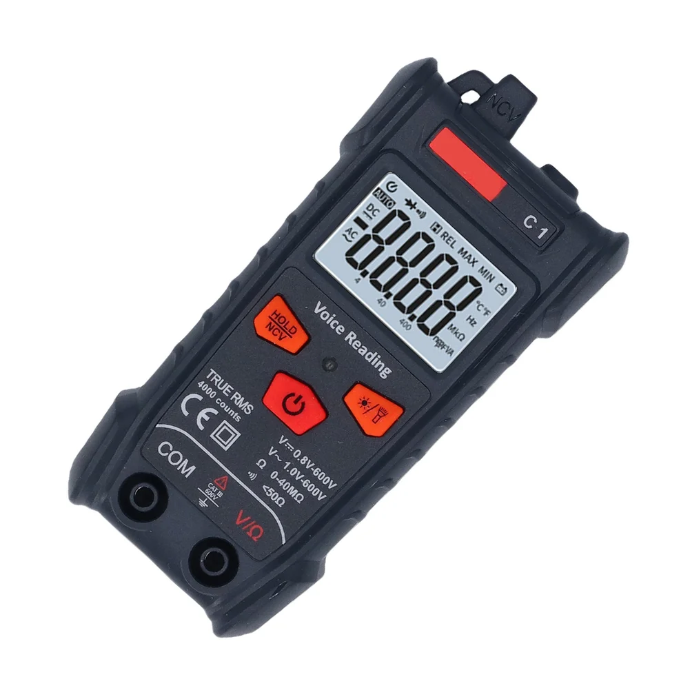 for c1 4000 Count True for rms Multimeter AC DC Voltage Resistance Continuity Tester with Non for contact Voltage Detection