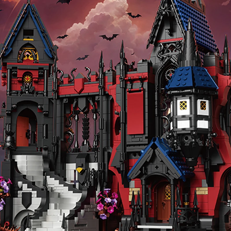  3900PCS Movie Vampire Medieval Castle Building Set City Architecture Modular Building Block Assembly Model Halloween Toy Gift