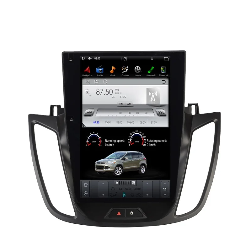 

ZAIQU New Car Navigation 12.1-inch Android 11 Car Audio System for FORD KUGA / Escape 2013-2015 Second Generation