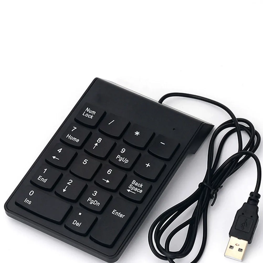 

Black Mini Numeric Keypad USB Powered Smooth Keys for Notebook Desktop Slim Fashionable Computer Accessory Reliable Performance