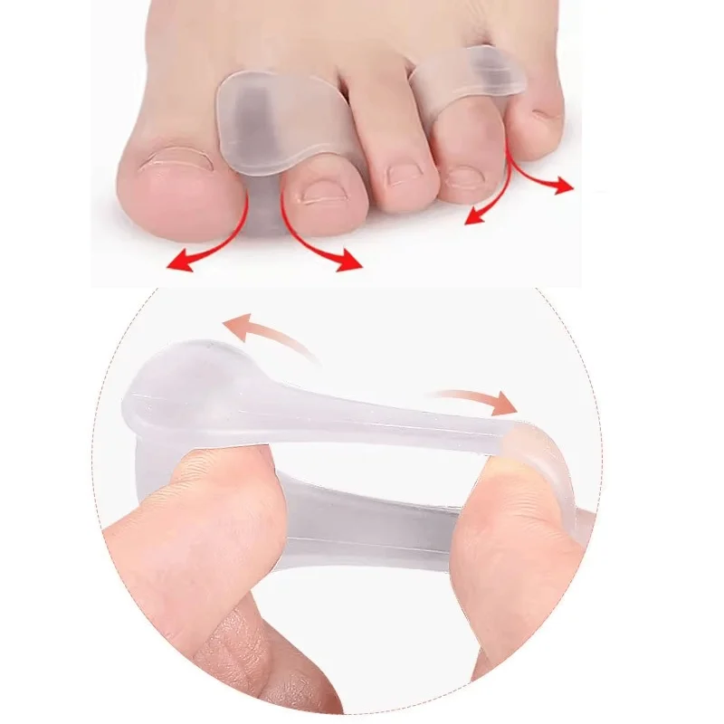 

1/2/3/4Pairs Gel Hallux Valgus Silicone Straightener Fingers Toe Separator Spacer Protector Bunion Foot Care Pedicure Adjuster