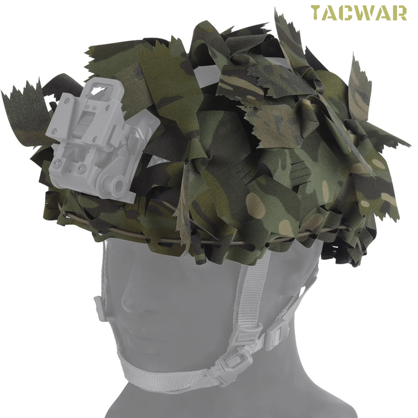 Pokrowiec na hełm 3D, lekki, wycinany laserowo, kamuflażowy, pasujący do większości hełmów taktycznych, myśliwskich, do airsoftu i wargame.