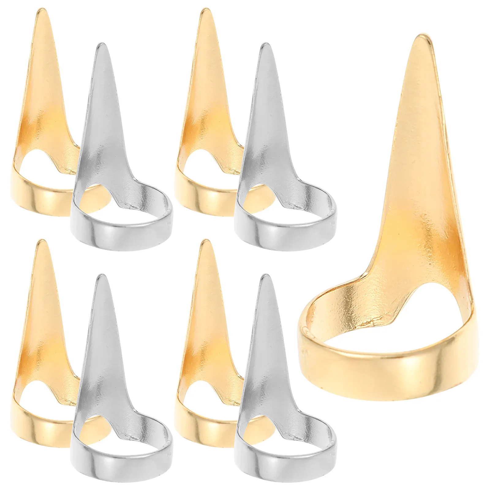 

10Pcs Hair Parting Ring Professional Zinc Alloy Finger Claws for Braiding Highlights Extensions Hair Sectioning Salon Styling