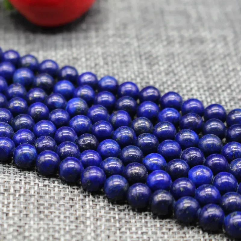 6MM Stones Beads Lapis Lazuli Imitation Gemstone Loose Stone Beads For Making Jewelry Diy Crafts Lazurite Beads 60Pcs