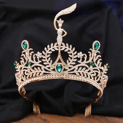 Miss Grand International Rhinestone Wedding Crown Women Crystal Banquet Tiaras With Combs Party Costume Hair Jewelry Accessories