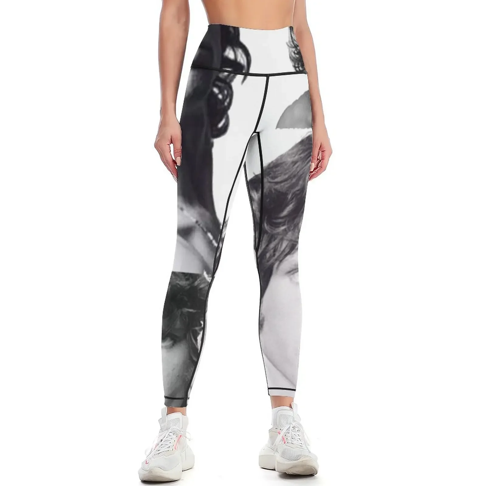 

Doors - Jim Morrison Black & White Collage Leggings sports shirts gym Training pants Womens Leggings