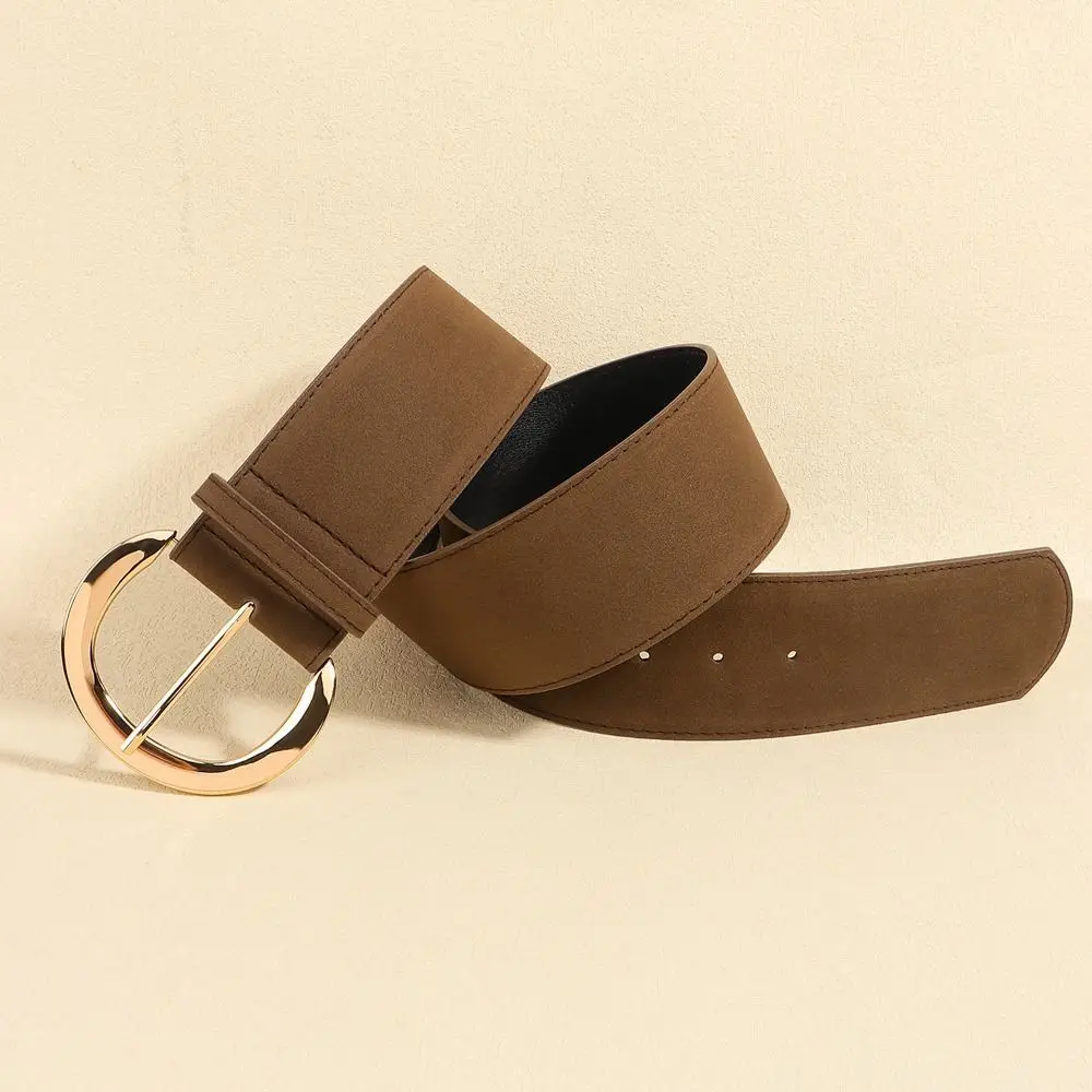 Роскошный дизайн в стиле ретро, замшевый широкий ремень из кожи, повседневный модный деловой поясной ремень, универсальные брючные платья, ремни, подарки