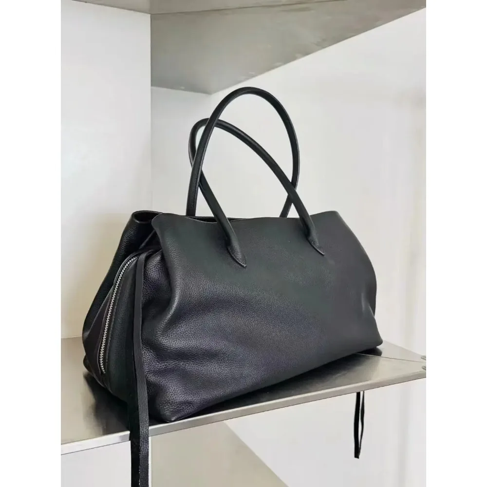 Genuine Leather Tote Bags For Women Luxury Designer Handbag Purse New In Vintage Top Layer Cowhide Multi-Compartment Shoulder