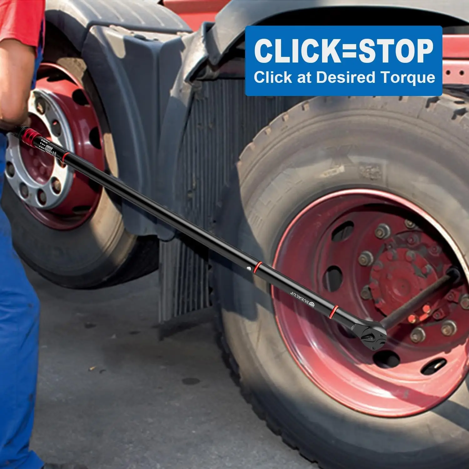 مفتاح عزم الدوران بمحرك 1 بوصة، 200-1300Ft-Lb/271-1761.5Nm، 48 سنًا ثنائي الاتجاه، مفتاح عزم الدوران مع مفتاح سداسي للفوز