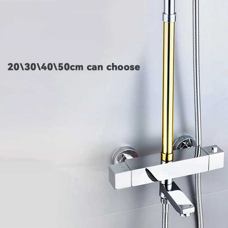 Shower Extender Gray Black Shower Extension Rod Shower Bracket Shower Extension Rod Riser Tube Bathroom Accessories