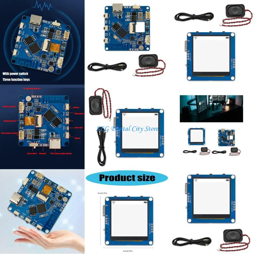 

Модуль голосового чата U75B с 1,54 -дюймовым ЖК -экраном WiFi версия AI AIF