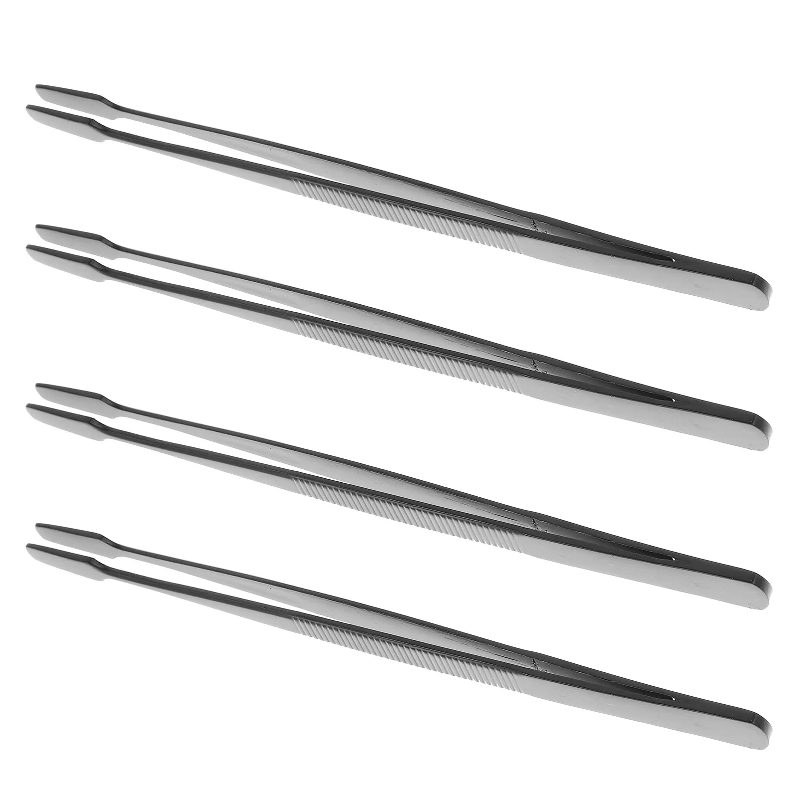 

4 Pcs Eyelash Extension Tweezers Philatelic Eyelash Tweezers Stainless Tools Long Use Comfortable Handle