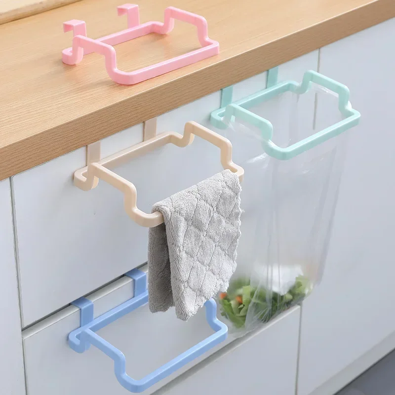 1 Pcs Hanging Trash Bag Rack Garbage Bag Rack Rubbish Bag Storage Rack Holder Portable Cabinet Trash Rack Kitchen Gadgets