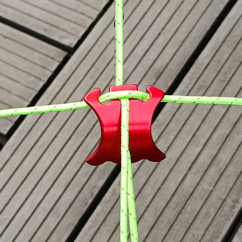 

6Pcs Mini Wind Rope Buckles Aluminum Alloy Wear Resistant Portable Lightweight Tent Rope Fixers Camping Outdoor Use