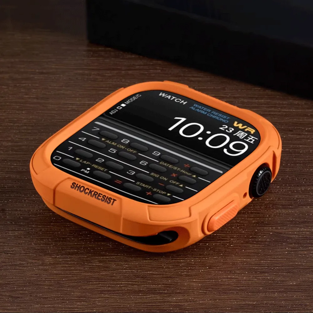 2. Generation Stoßfester Gehäuseschutz + Silikonarmband für Apple Watch Ultra 3 2 49mm S10 S11 46mm 42mm 44 45mm für iWatch Series 9 8 7 6 SE – Detail 8