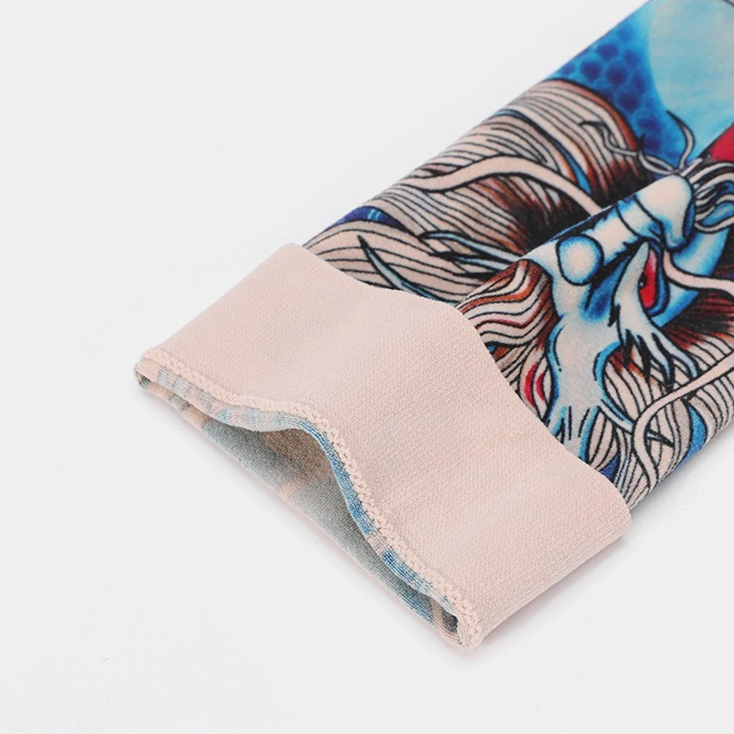 New Summer Tattoo Sleeves Ice Silk Golf Sports Sun-proof Cycling Men Cool Personalized Driving Women Fishing Elastic Arm Warmer