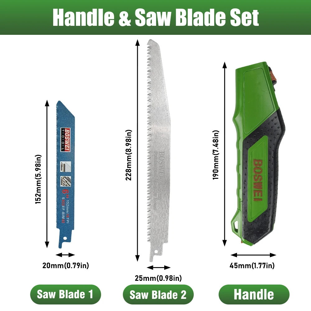 Multi-functional Alloy Reciprocating Saw Blade with Handle, for Cutting Aerated Block, Hollow Brick, Red Brick and Concrete