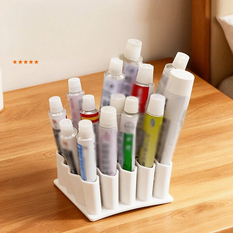 New Ointment Tube Organizer Multi-grid Desktop Storage Rack For Medicine Cream Toothpaste Countertop Tube Holder For Bathroom