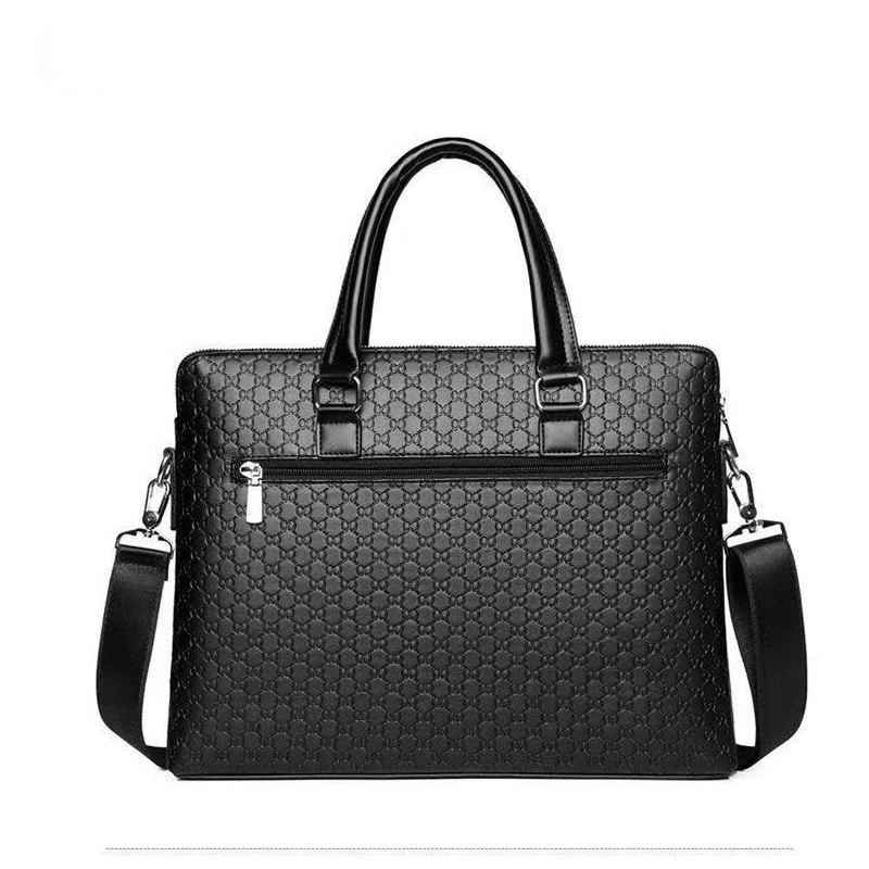 Hot Sale New Men Fashion Business Briefcase High Quality Leather Handbag Large Capacity Shoulder Bags Laptop Bags Messenger Bag