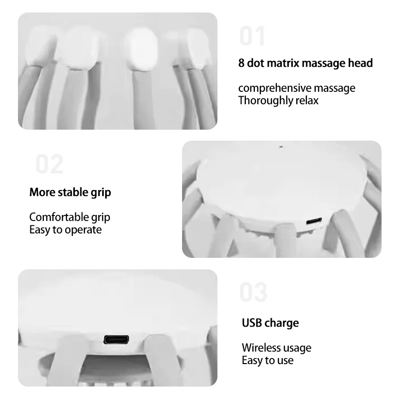Massaggiatore elettrico per la testa polpo strumento per massaggio vibrante del cuoio capelluto modalità Multiple per rilasciare l\'affaticamento