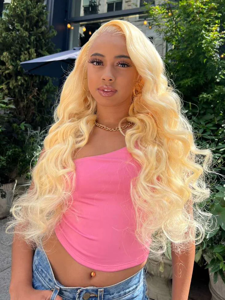 Honey Blonde Colored Hd Lace Wig 613 Human Hair Wig 360 Lace Wig Invisible Drawstring Body Wave Lace Front Wig 13x6 Hd Lace Human Hair Wig 200% 220% 250% Density Vietnamese Raw Hair’ 30 40 Inches 13x4 Hd Lace Frontal Wigs For Black Women