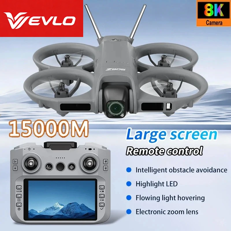 2026 New Drone 4.3-inch Large Screen Remote Control 8K HD Aerial Photography Obstacle Avoidance RC Quadcopter Children's Day