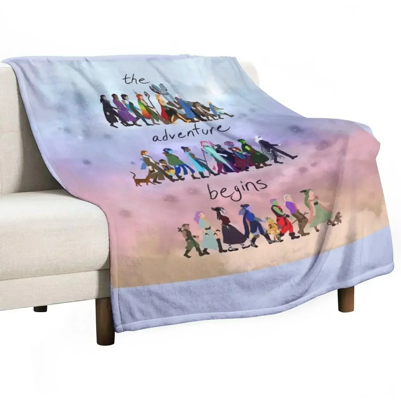 The Adventure Begins Throw Blanket Blankets For Baby Sofa Single Warm warm winter Heavy Blankets