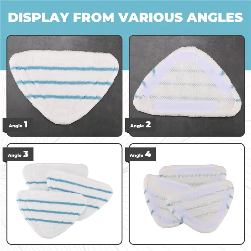 [B25B!】 3Pcs Steam Mop Replacement Pads Triangle Washable Cloth Cleaning Floor Microfiber Mop Head Pad Steam Mop Fittings
