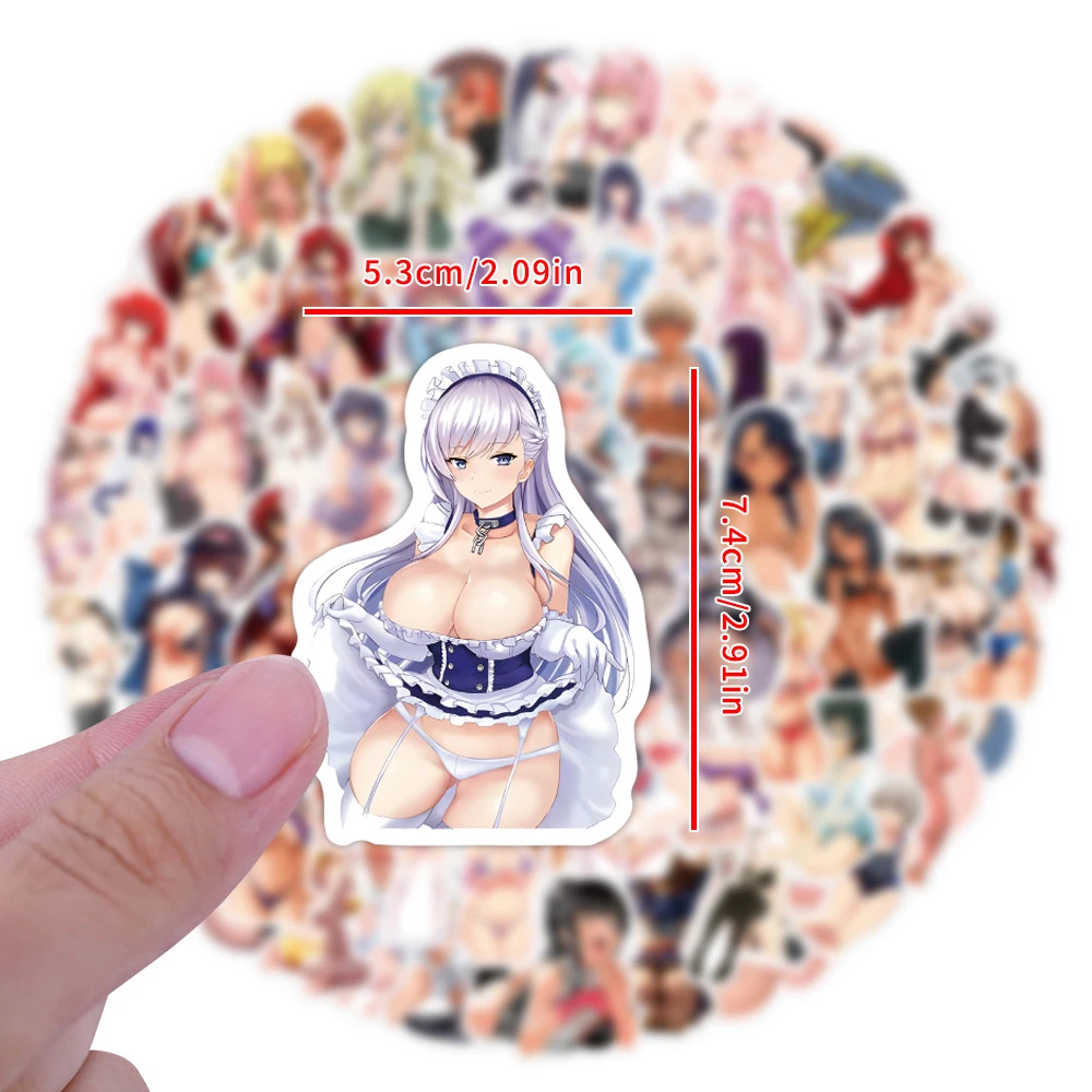 10/30/50/110pcs Adult Anime Hentai Waifu Sexy Girl Stickers Decals Fridge Laptop Motorcycle Phone Decoration Waterproof Sticker