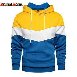 New Men's Hoodies Splicing Hooded Sweatshirt for Men Autumn Sweatshirts Loose Hoodie Sweatshirt Hoody Coats