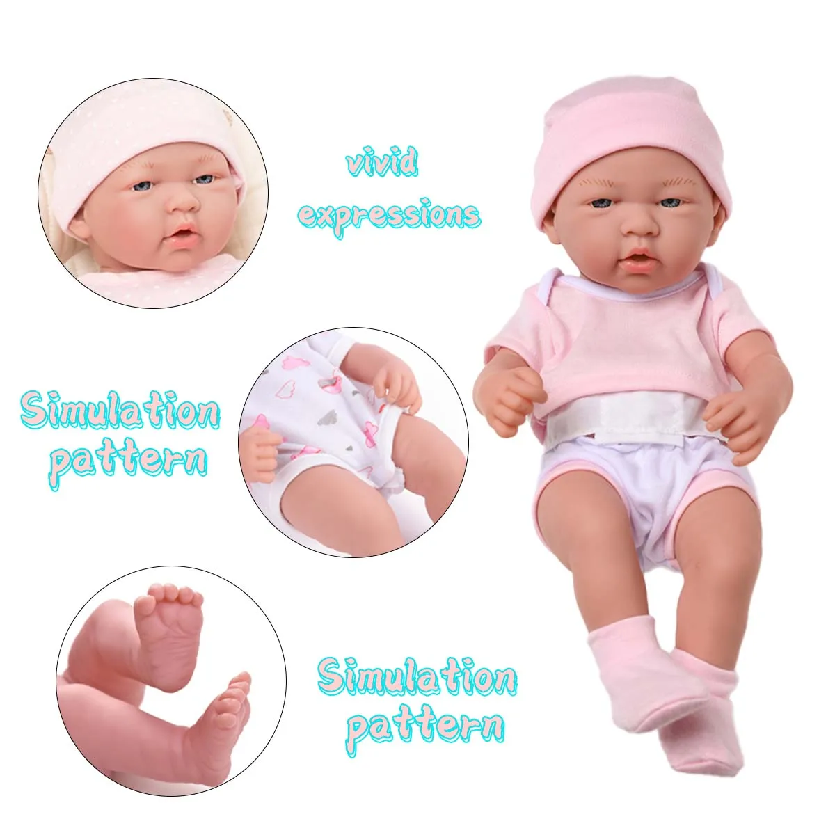 

Reborn Doll 35cm Soft Full Body Soft Vinyl Lifelike Reborn Baby Doll 13.78in Realistic Reborn Doll Toys For Girls Birthday Gift