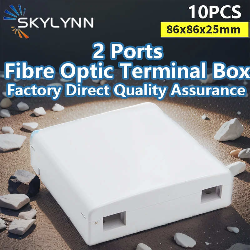 

10PCS 2-Port SC/LC Fibre Optic Socket Empty Box ABS with Screws Home Office Hotel Fibre Optic Panel Boxes