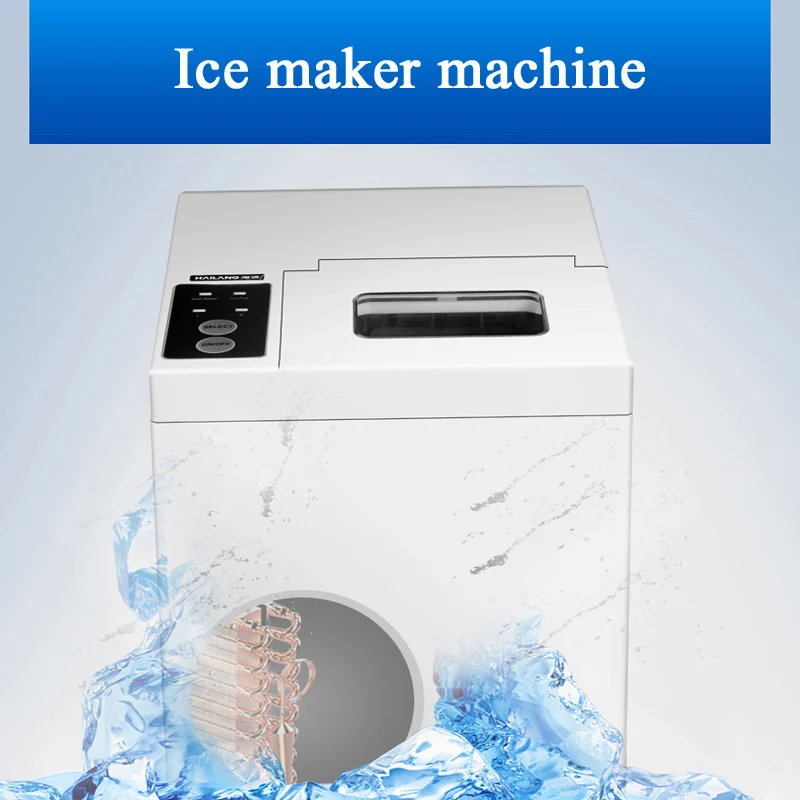 Ice Maker Countertop, Portable Bullet Shaped Ice Maker Machine 35lbs, One-Click Operation,Pellet Ice Maker