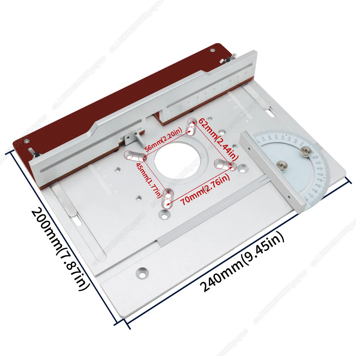 Aluminium Router Table Insert Plate with Sliding Tenoning Fence Electric Wood Milling Miter Gauge Guide Kit Carpenter Slotting