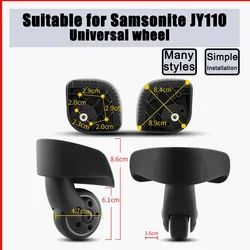 Per Samsonite JY110 parti della ruota del carrello del carrello riparazione di ricambio ruote della puleggia della valigia del rullo resistente all'usura