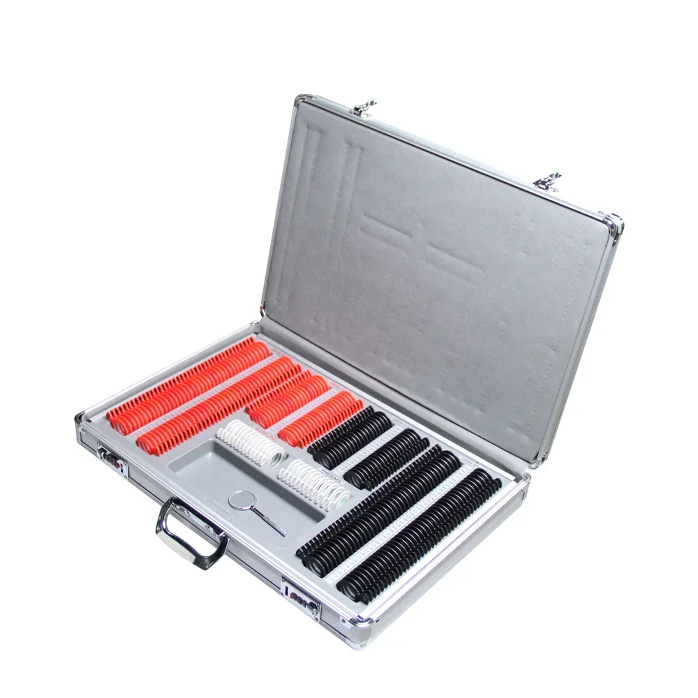 Оптический инструмент, горячая распродажа, 266 шт., пробный чехол для линз с цветным пластиковым кольцом, алюминиевая коробка, набор пробных линз SLC-266B