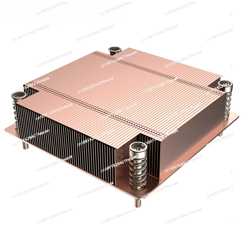 Suitable for New 1U Passive Fanless CPU Cooler For 1700 78x78MM Hole Spacing 200W TDP