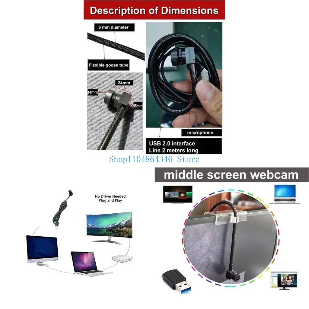 

5ASD USB Center Webcam 1080p Веб -камера Прямой контакт с прямым зрителем