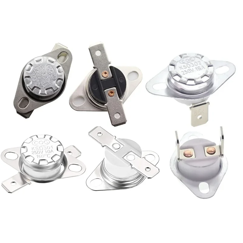 Przełącznik kontroli temperatury małe regulator temperatury KSD301 302 NC NO 25 40 50 60 80-150 300C 250V/10A 16A zabezpieczenie przed przegrzaniem