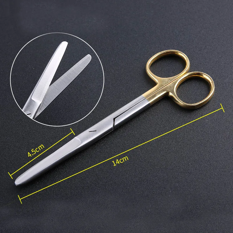 Medical suture straight sharp curved surgical stainless steel scissors cosmetic plastic line carving tissue scissors blunt sciss