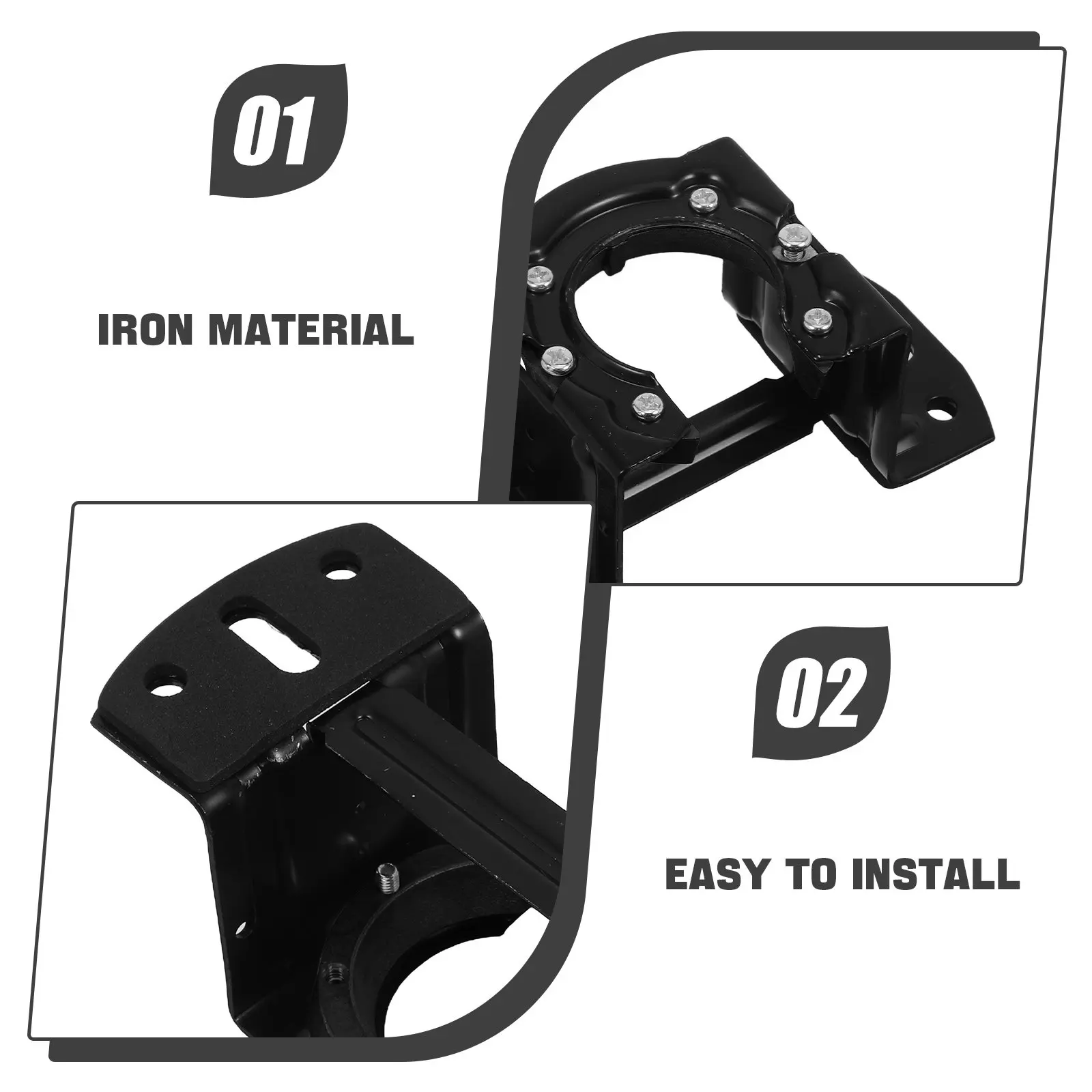 1Set Ceiling Fan Mounting Plate Kit Stable Wobble Free Operation Heavy Duty Iron Bracket for Dining Room Bedroom Garage Shop Fan