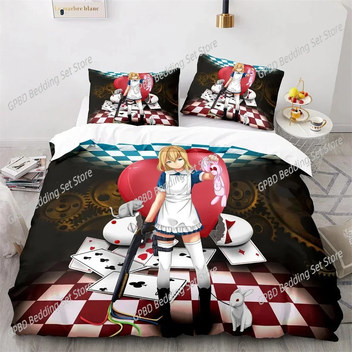 Luxury New 3D Print Anime Gacha Life Duvet Cover Set with Pillow Covers Teens Kids Bedding Set Full Queen King Size Bed Linen - view 2