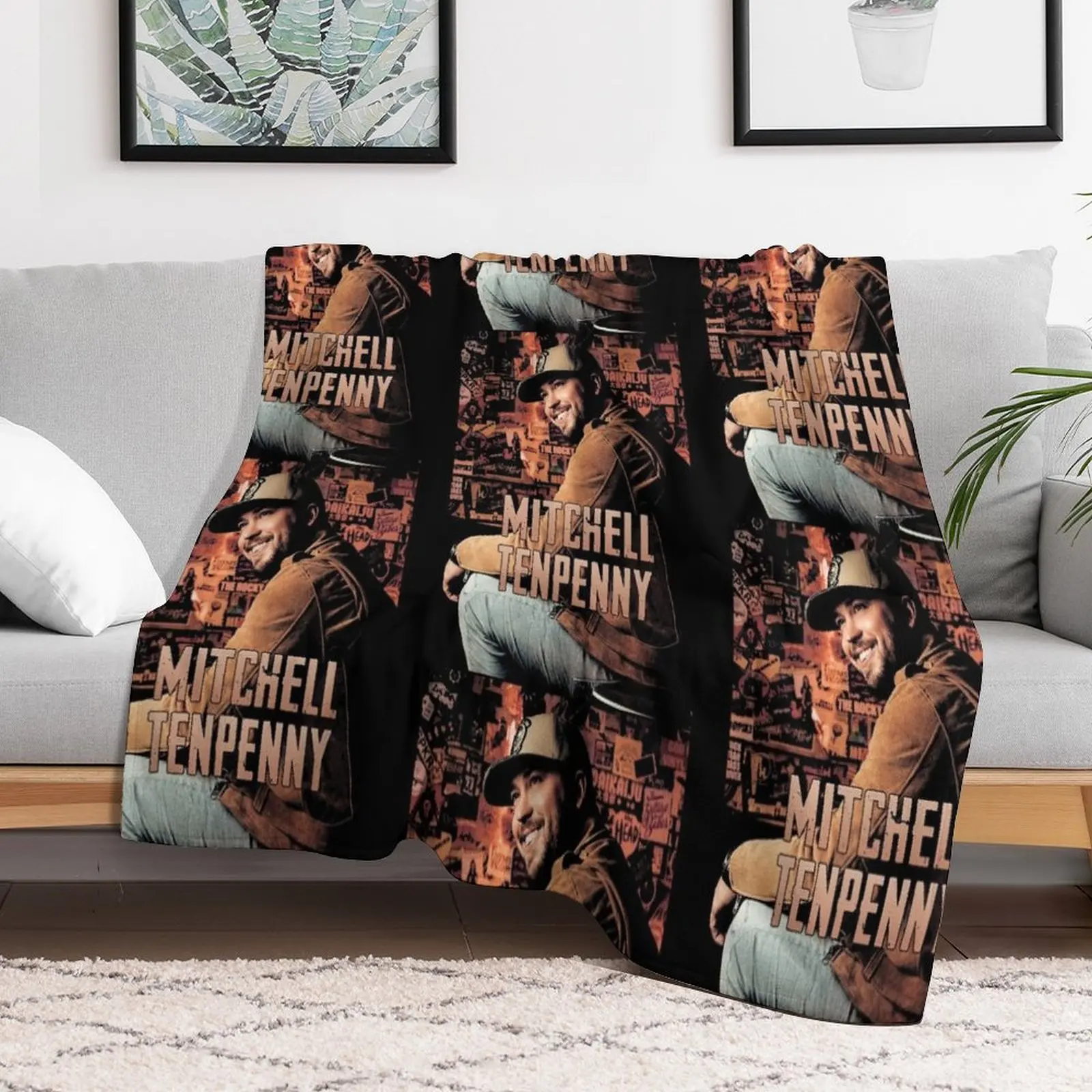 Ujanan Mitchell Tenpenny Tour 2019 Throw Blanket Decorative Sofas christmas decoration Single Blankets