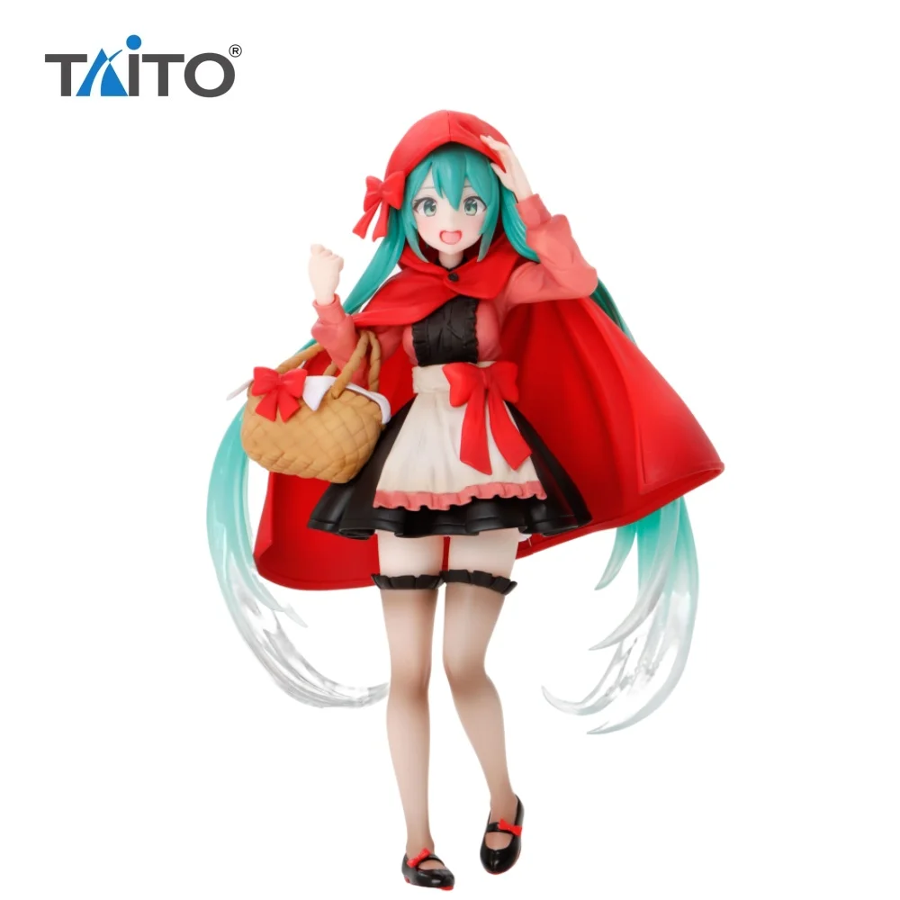 TAITO Miku Hatsune Anime Miku Wonderland Little Red Riding Hood Action Figures Model Figurine Original Figuarts Toys Collection