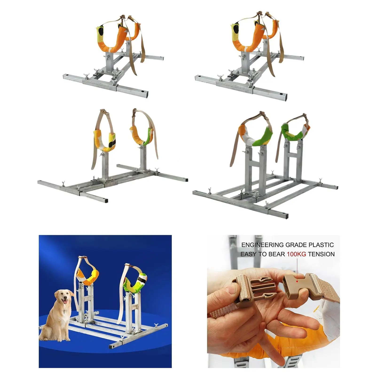 

Dog Breeding Stand with Adjustable Height and Length Steel Pet Fixed Bracket