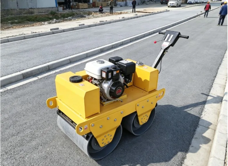 Static Hand Held Road Roller, Self Propelled Vibratory Compactor, 6 Ton Double Drum Roller For Asphalt Ground
