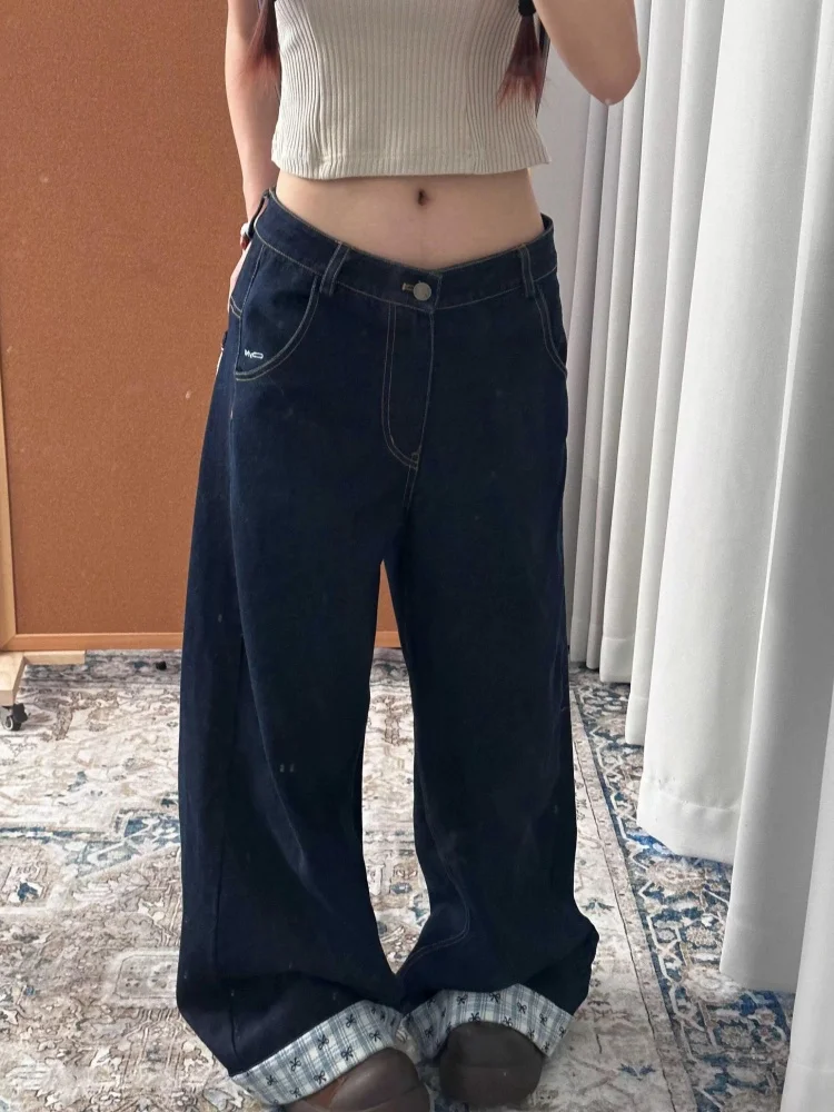 Большие размеры, джинсовые джинсы на подкладке Thi, женские зимние свободные брюки с высокой талией для похудения, широкие брюки, повседневные, удобные, дышащие