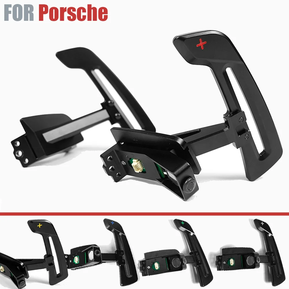 CNC Metal Magnetic Paddle Shifters For Porsche 992 Aluminum Alloy GT3 911 718 Macan Taycan