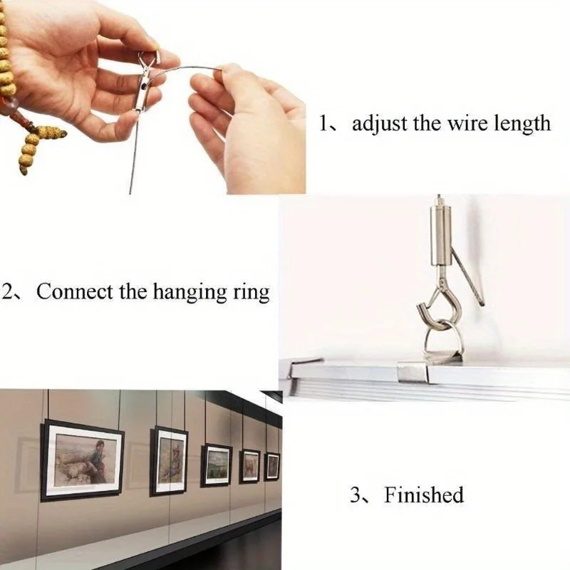 New Durable Heavy Duty Stainless Steel Hanging Wire Anti Rust Suspension Rope Picture Frame Hanging Barbecue Lanyard Accessories